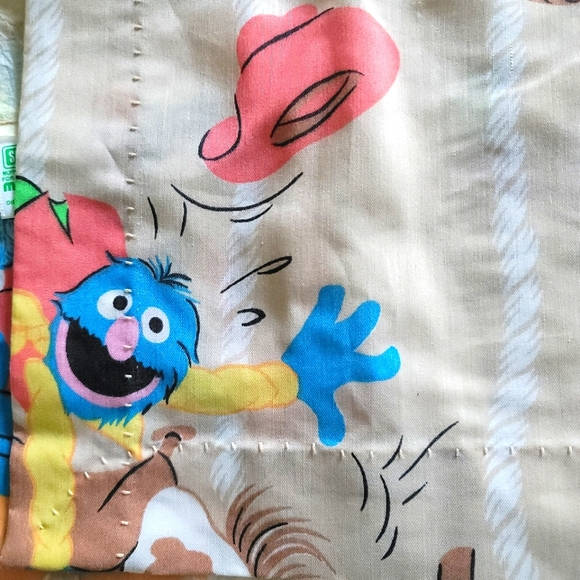 Vintage Sesame Street Muppets Rodeo Theme Window Valance Kids Room Home Decor - Picture 5 of 15